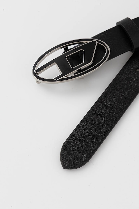 Diesel curea de piele OVAL D LOGO B-1DR 25 X09716.P1245 negru AA00