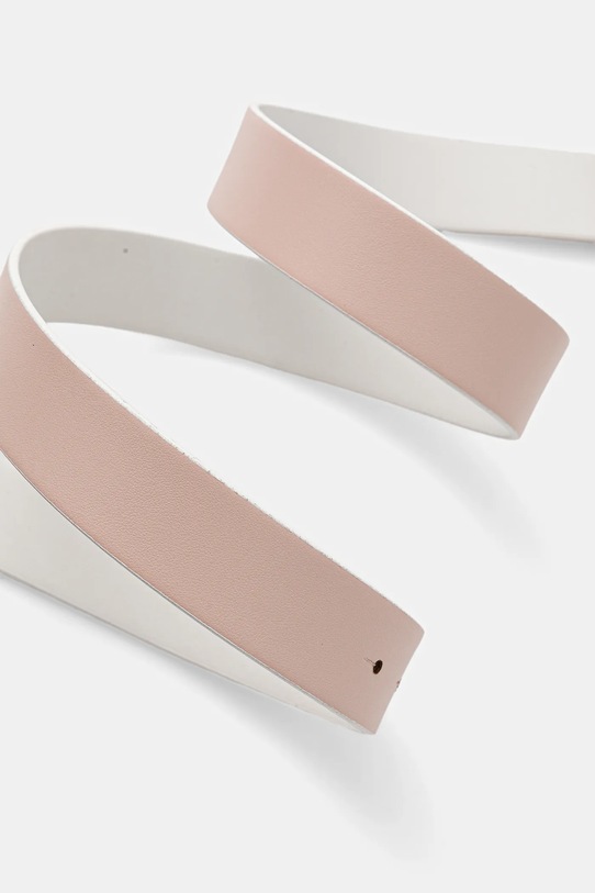 Accesorii Diesel curea de piele cu două fețe OVAL D LOGO B-1DR W REV II X09874.P1245 alb