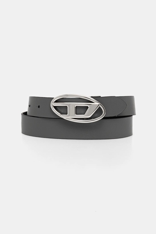 Diesel curea de piele cu două fețe OVAL D LOGO B-1DR W REV II X09874.P1245 negru AA00