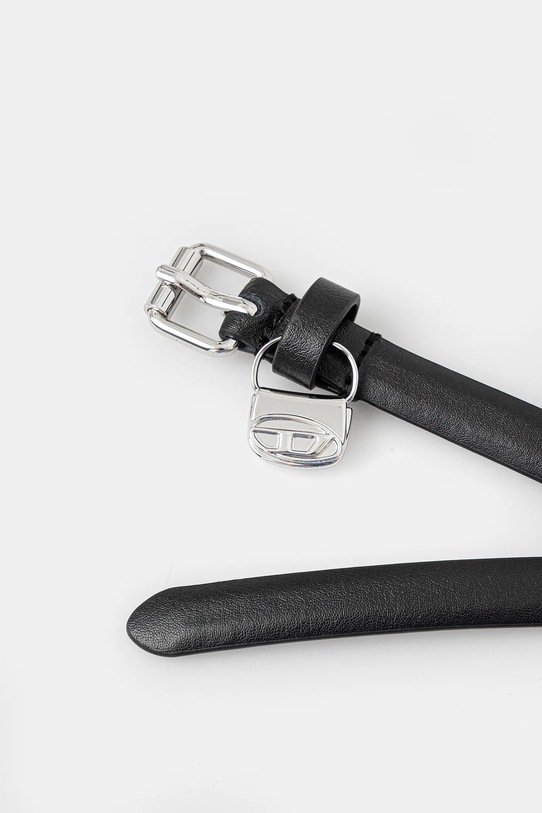 Diesel pasek skórzany DIESEL LOGO B-CHARM HIP X09973.PR227 czarny AA00