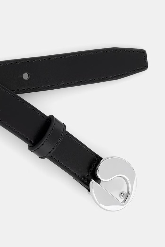 Coperni pasek damski skórzany Logo COPBE10F6025 czarny AA00