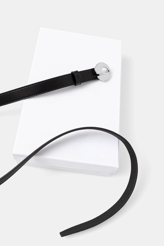 Coperni pasek damski skórzany Logo czarny COPBE10F6025