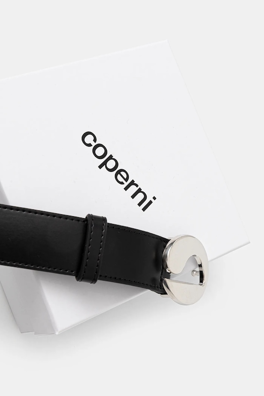 Akcesoria Coperni pasek skórzany Logo COPBE12F6025 czarny
