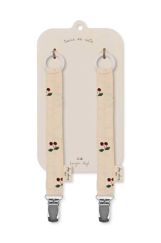 Підвіска для пустушки Konges Sløjd 2-pack 2 PACK PACIFIER STRAP рожевий KS5504