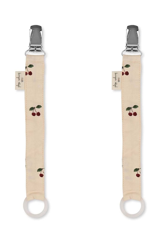 Щипка за биберон Konges Sløjd (2 броя) PACIFIER STRAP KS5504 розов AA00