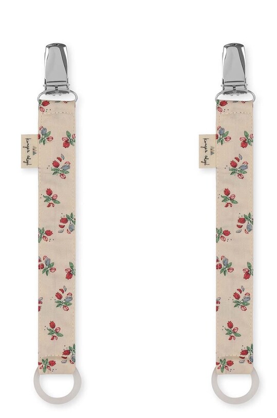 Konges Sløjd pandantiv pentru suzetă 2-pack 2 PACK PACIFIER STRAP maro KS5504