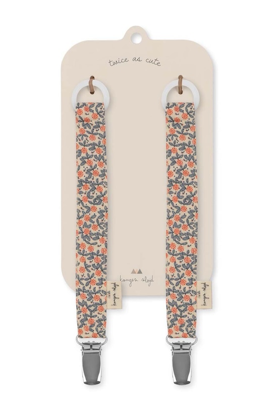 Konges Sløjd zawieszka do smoczka 2-pack PACIFIER STRAP multicolor KS5504
