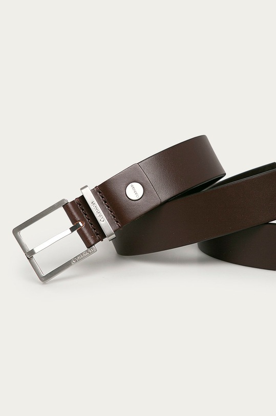 Kožený pásek Calvin Klein K50K504301 hnědá AA00