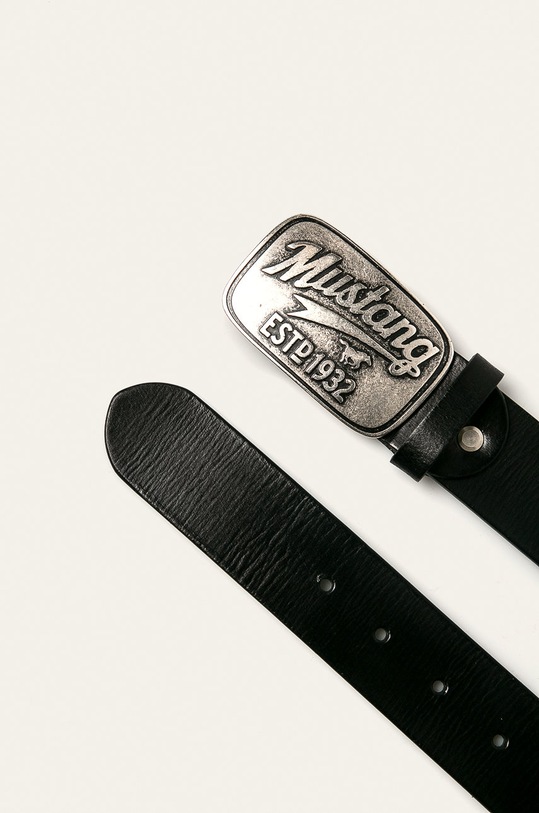 Mustang - Pasek skórzany MG2046R06.790 czarny AA00