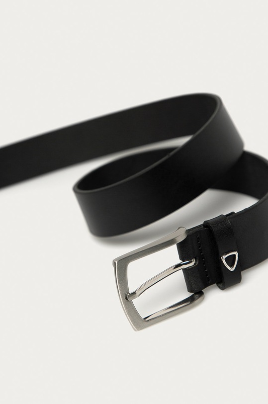 Strellson - Kožený opasok 3088.B čierna AA00