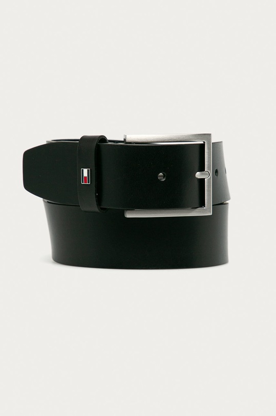 Tommy Hilfiger - Curea de piele negru AM0AM06344