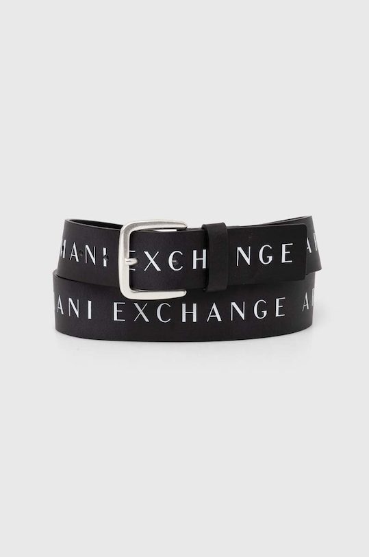 Armani Exchange pasek skórzany czarny 951185.CC529
