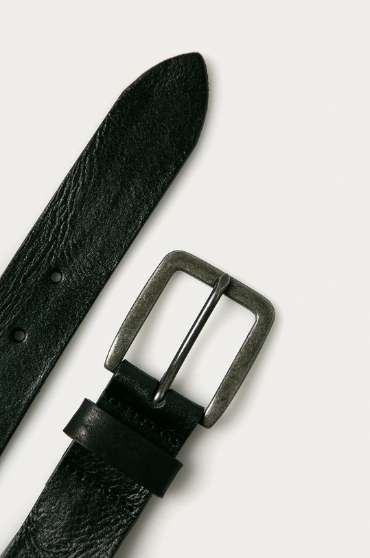 Jack & Jones - Kožený opasok 12152757 čierna AA00