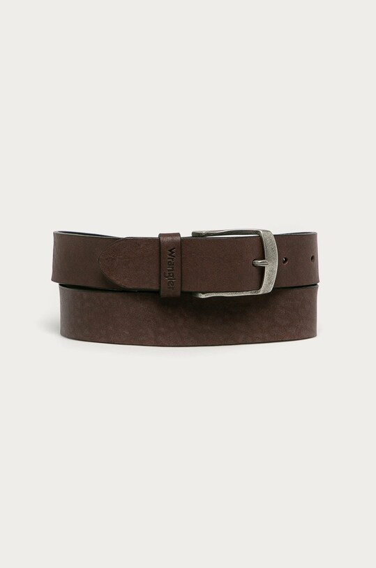 Wrangler - Pasek skórzany brązowy W0273U185