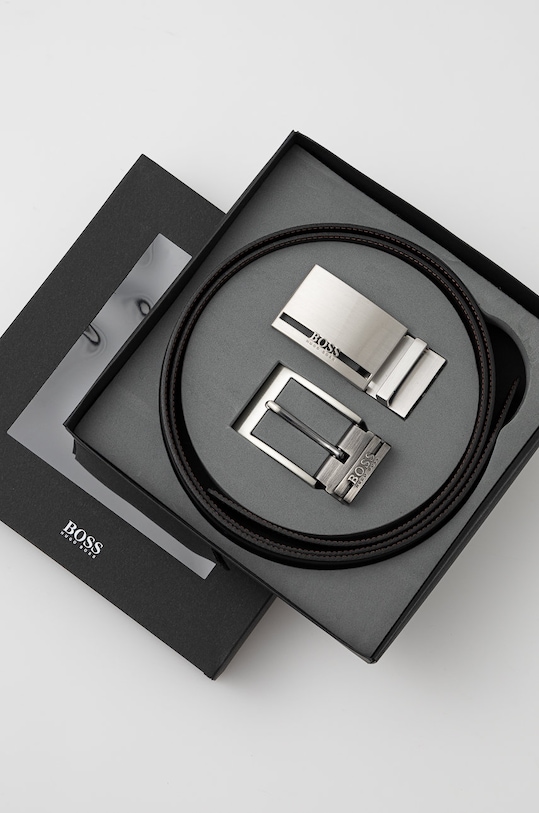 BOSS curea de piele negru 50286255.NOS