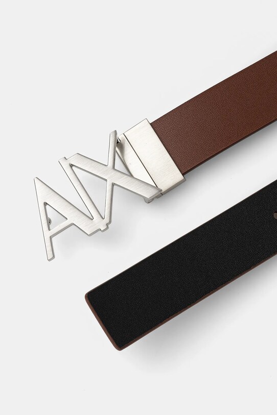 Oboustranný kožený pásek Armani Exchange 951017.CC505.NOS hnědá AA00