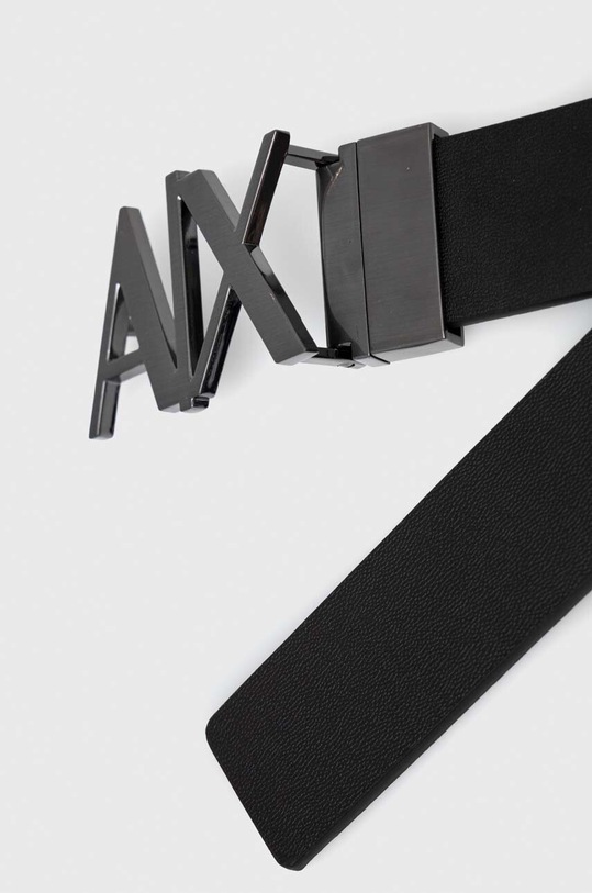 Accesorii Armani Exchange curea de piele cu doua fete 951017.CC505.NOS negru