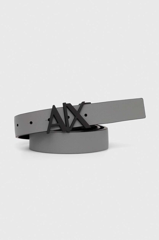 Двосторонній шкіряний ремінь Armani Exchange 951017.CC505.NOS чорний AA00