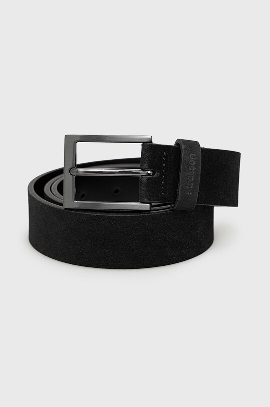 Strellson Curea de piele negru 3210.NOS