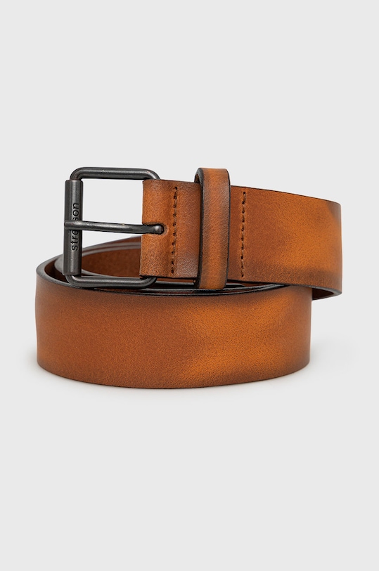 Kožený opasok Strellson hnedá 3095.NOS