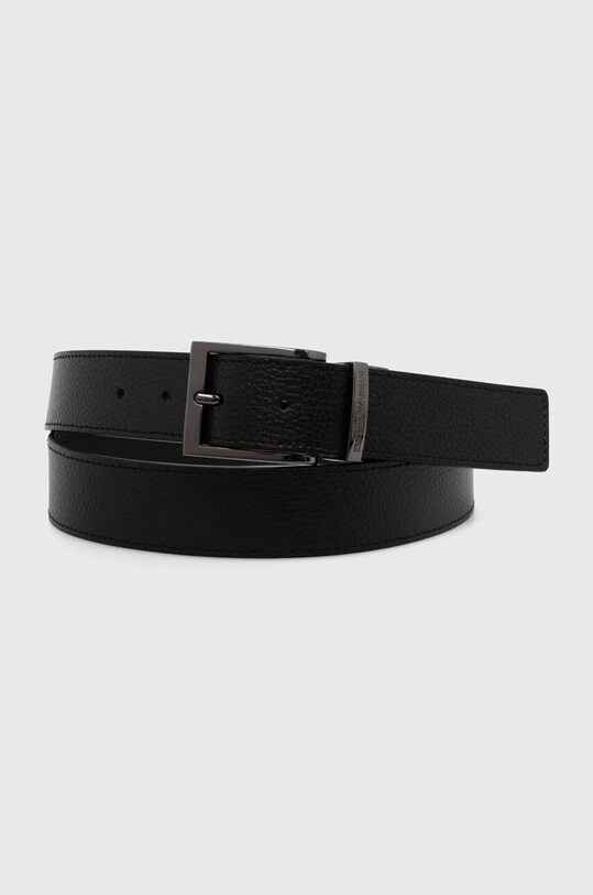 Obojstranný kožený opasok Emporio Armani čierna Y4S195.YLO8J.NOS
