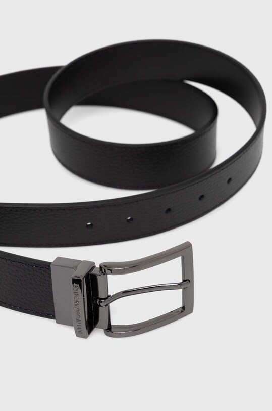 Obojstranný kožený opasok Emporio Armani Y4S195.YLO8J.NOS čierna AA00