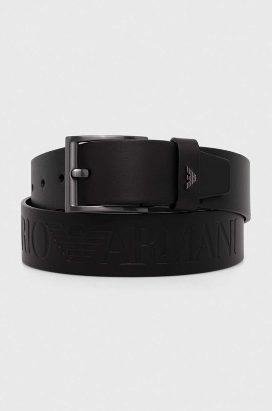 Emporio Armani curea de piele negru Y4S545.Y232J.NOS