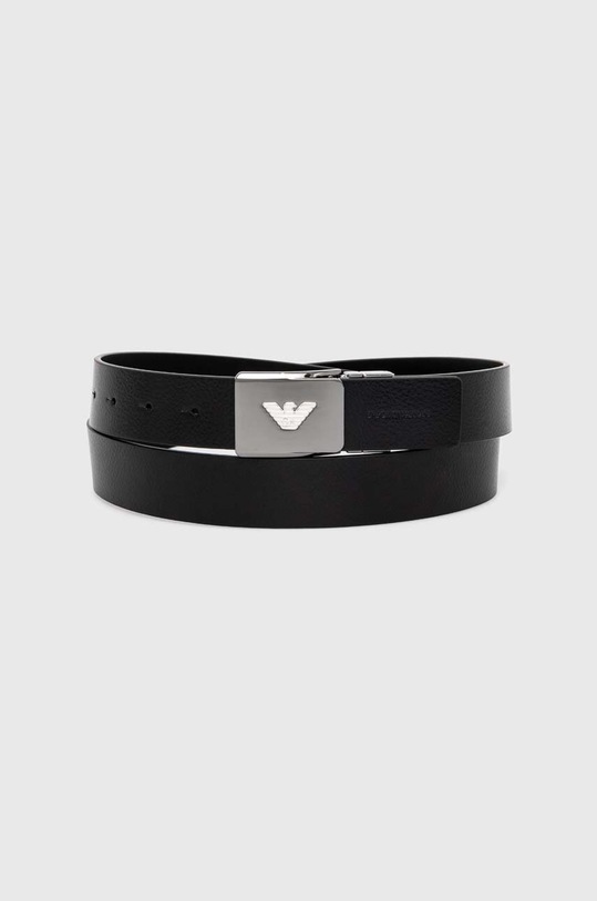 Oboustranný kožený pásek Emporio Armani černá Y4S623.YQ50X.NOS