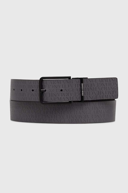 Двосторонній шкіряний ремінь Armani Exchange 951325.2F800.NOS чорний AA00