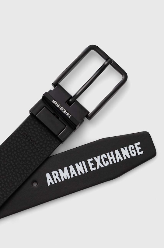 Akcesoria Armani Exchange pasek skórzany dwustronny 951394.4R850.NOS czarny