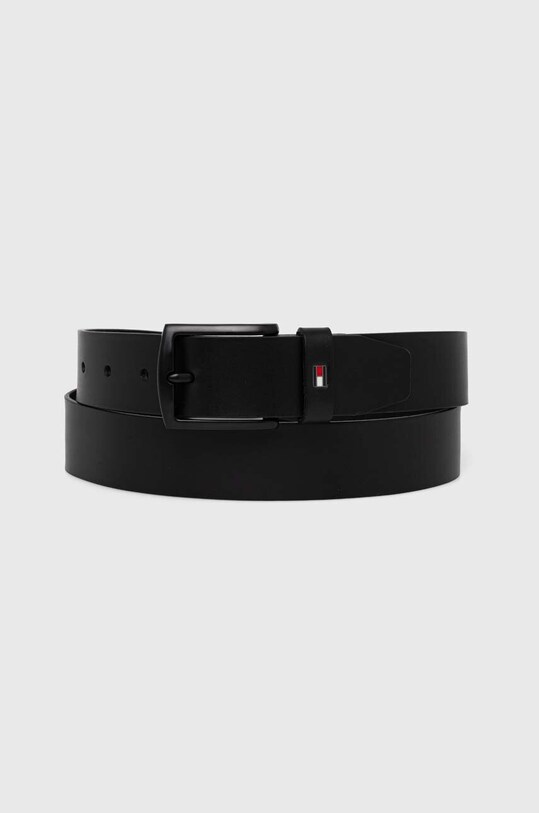 Tommy Hilfiger pasek skórzany czarny AM0AM08362