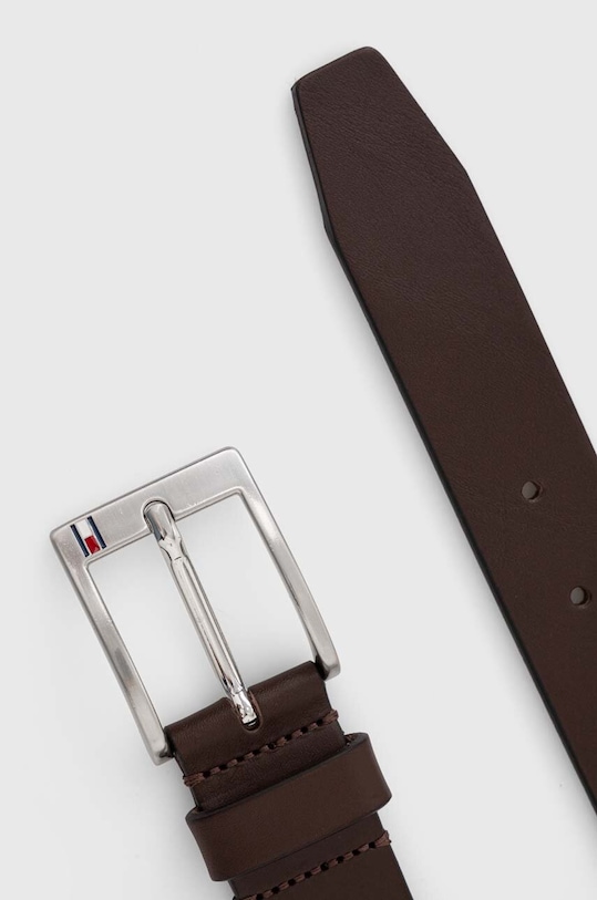 Tommy Hilfiger pasek skórzany AM0AM08363 brązowy AA00
