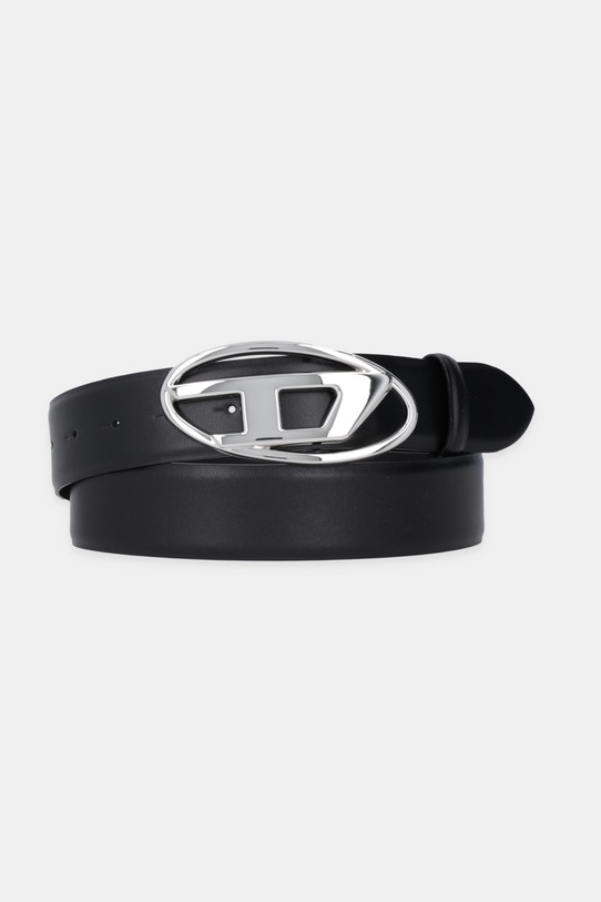 Diesel pasek skórzany OVAL D LOGO B-1DR Gift Box czarny X10133.P6364