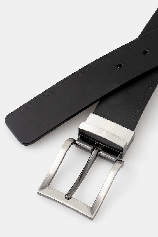 Armani Exchange pasek skórzany dwustronny XM000609.AF12708 czarny AA00
