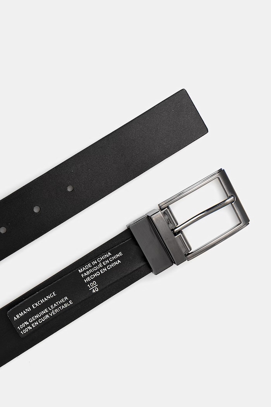 Armani Exchange pasek męski skórzany XM002861.AF22848.NOS czarny AA00
