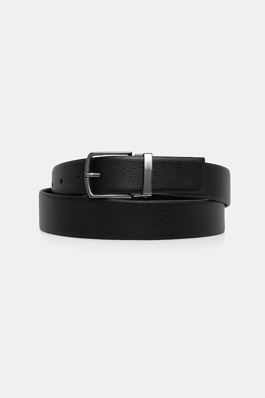 Valentino Bags pasek męski skórzany LITECH czarny VCP8BJ04