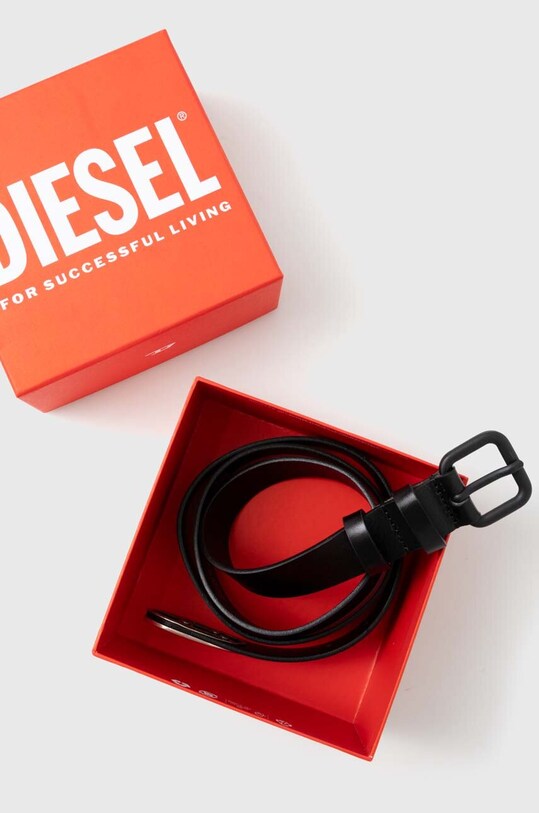 Doplnky Kožený opasok Diesel B-INLAY BELT X09575.PR666 čierna