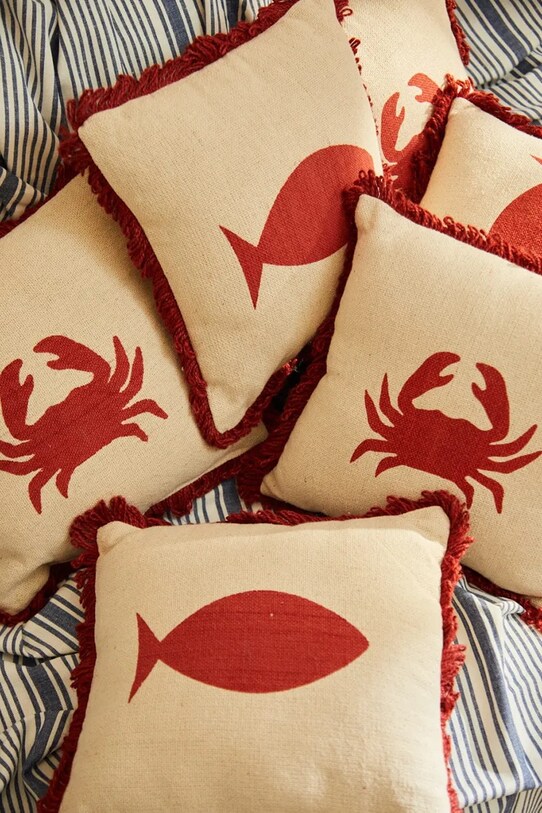 Calma House poduszka ozdobna Fish FISH.R32.ROJ