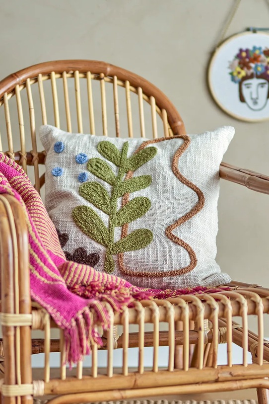 Dnevna soba in spalnica Okrasna blazina Bloomingville Batley 45 x 45 cm 82058517 bež