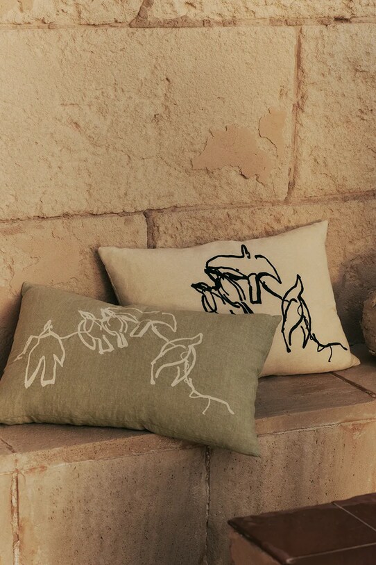 ferm LIVING poszewka dekoracyjna na poduszkę Vuelo x Utzon 1104270899 zielony AA00