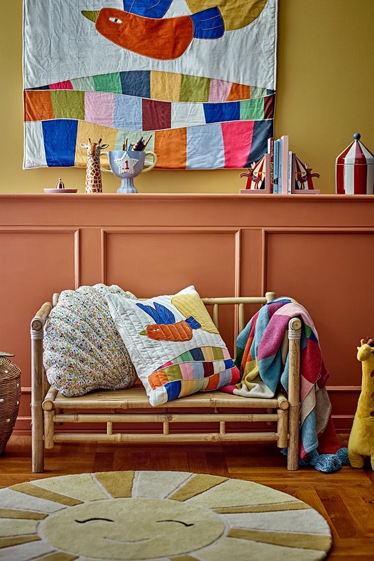 Хлопковая декоративная подушка Bloomingville Colorine 45 x 45 cm 82062675 мультиколор