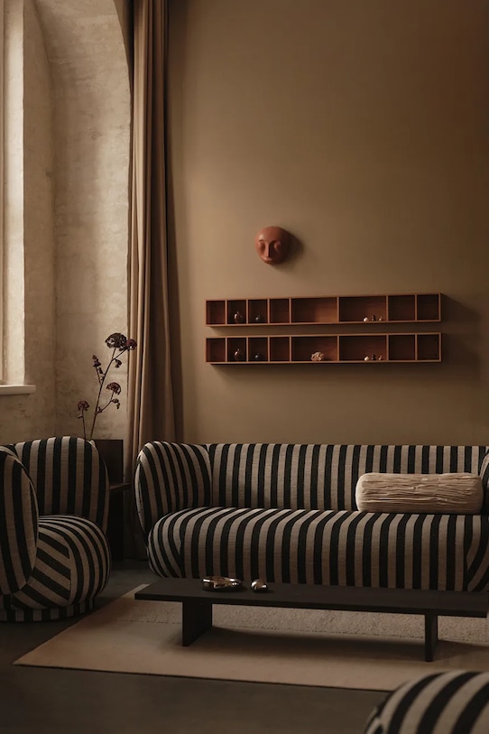 ferm LIVING poduszka dekoracyjna bawełniana Falda 60 x 20 cm beżowy 1104272241