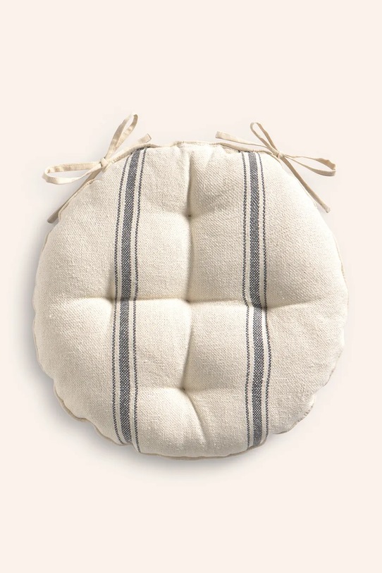 Calma House poduszka na krzesło bawełniana Bari 40 x 4 cm beżowy BARI.40D.GRO