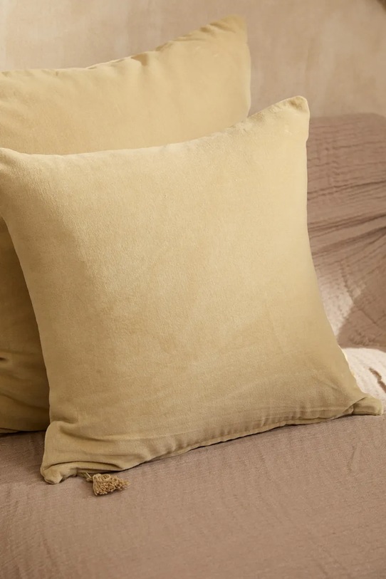 Obývacia izba a spálňa Dekoratívna bavlnená obliečka na vankúš Calma House Velour 45 x 45 cm VELOUR.45.CRU béžová