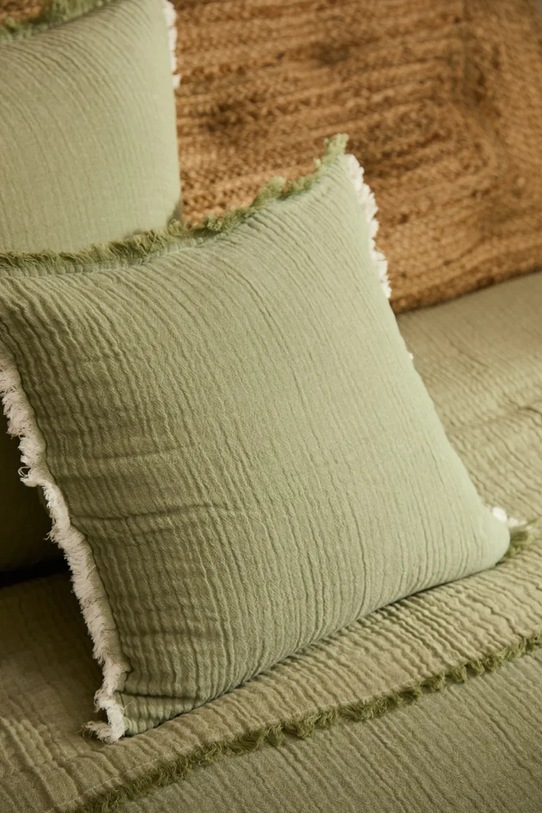 Calma House poszewka dekoracyjna na poduszkę bawełniana Layer 45 x 45 cm zielony LAYER2.45.VER