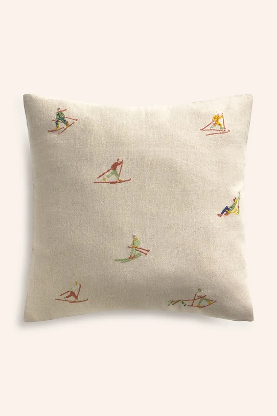 Calma House poszewka dekoracyjna na poduszkę z lnem Ski 45 x 45 cm beżowy SKI.45.CRU