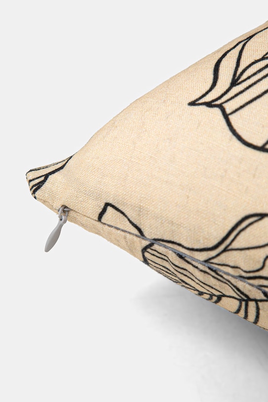 Inne povlak na polštář s dekorací s lnem 45 x 45 cm ZEFIRA101.LINOSOFT19749 béžová AA00