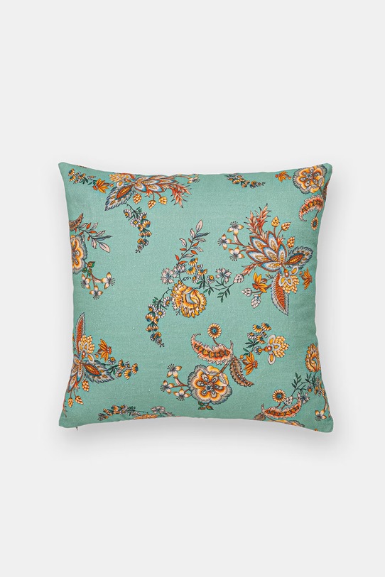 Inne povlak na polštář s dekorací s lnem 45 x 45 cm zelená ZEFIRA105.LINOSOFT9313