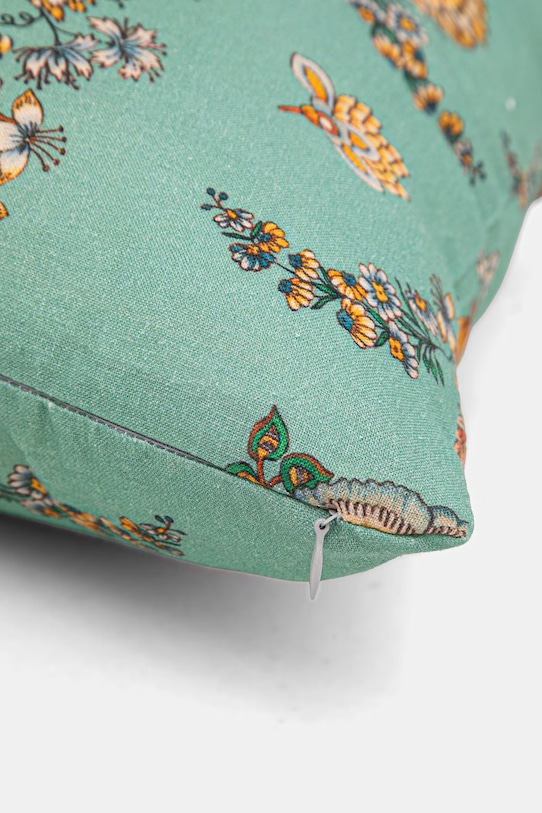 Inne povlak na polštář s dekorací s lnem 45 x 45 cm ZEFIRA105.LINOSOFT9313 zelená AA00