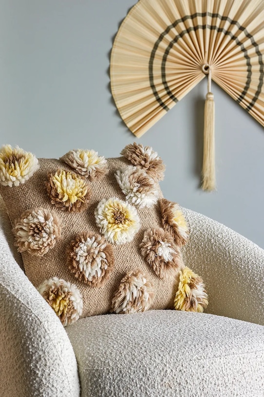 Bloomingville poduszka dekoracyjna z materiału tekstylnego 50 x 50 cm brązowy 82063129